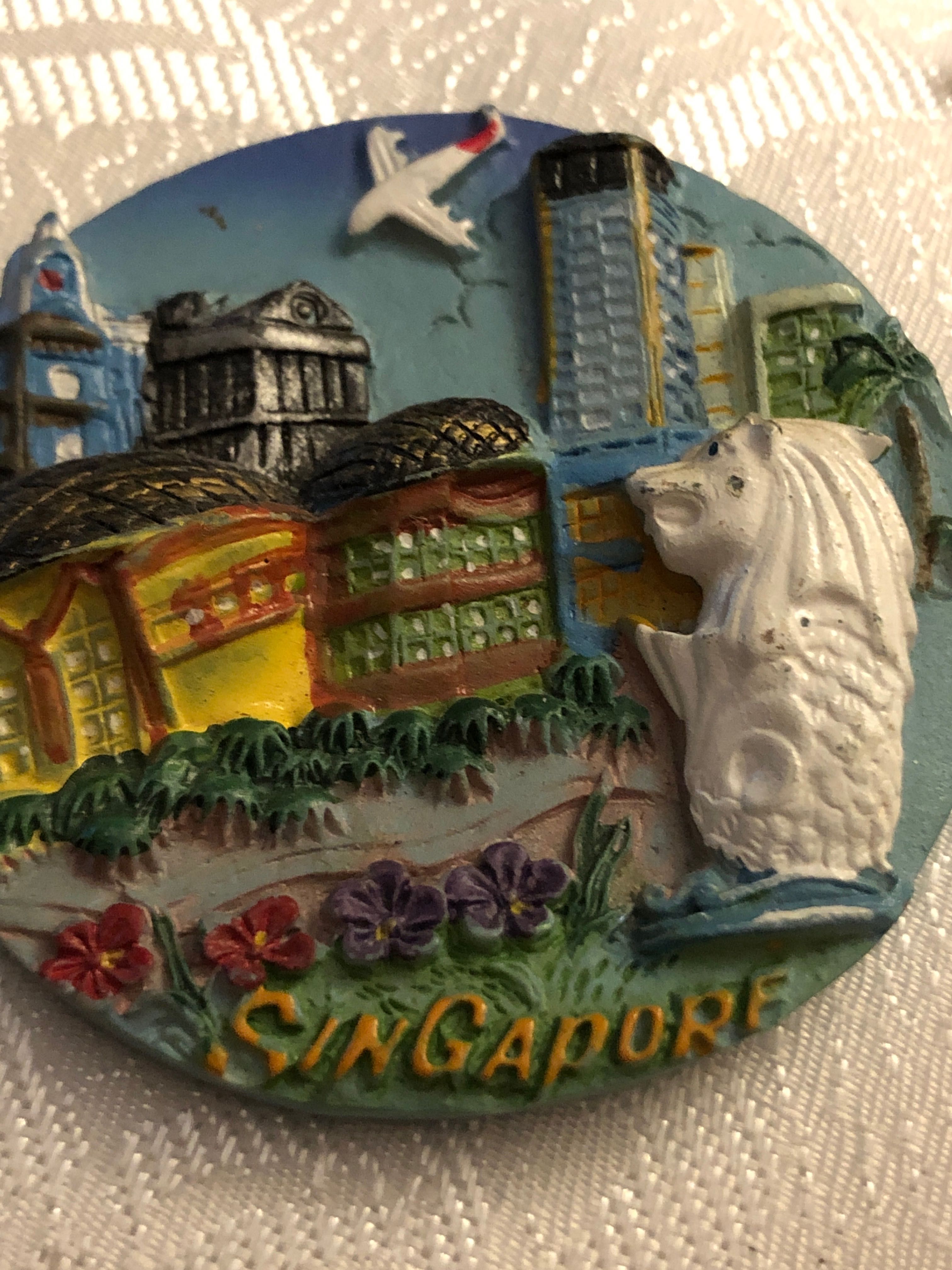 Magnes trójwymiarowy ,magnes na lodówkę, pamiątka z podróży - SINGAPUR