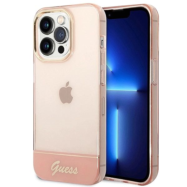 Etui Guess Translucent iPhone 14 Pro Max 6,7" - różowe