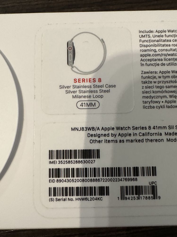 Apple Watch Series 8 Silver Stainless LTE 41mm MNJ83WB/A Poznań Długa