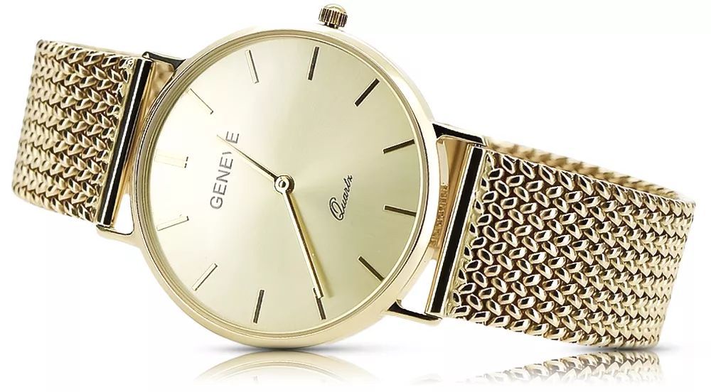 Złoty zegarek damski 14K Geneve mw004ydy&mbw021y-f elegancki Gdańsk