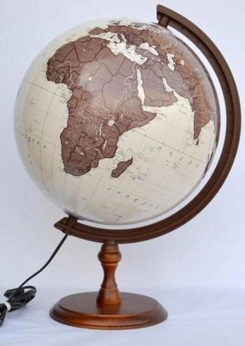 Globus antyczny podświetlany 32 cm Zachem pudełko,