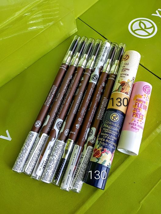 Ів Роше олівець для брів, бальзам для губ.