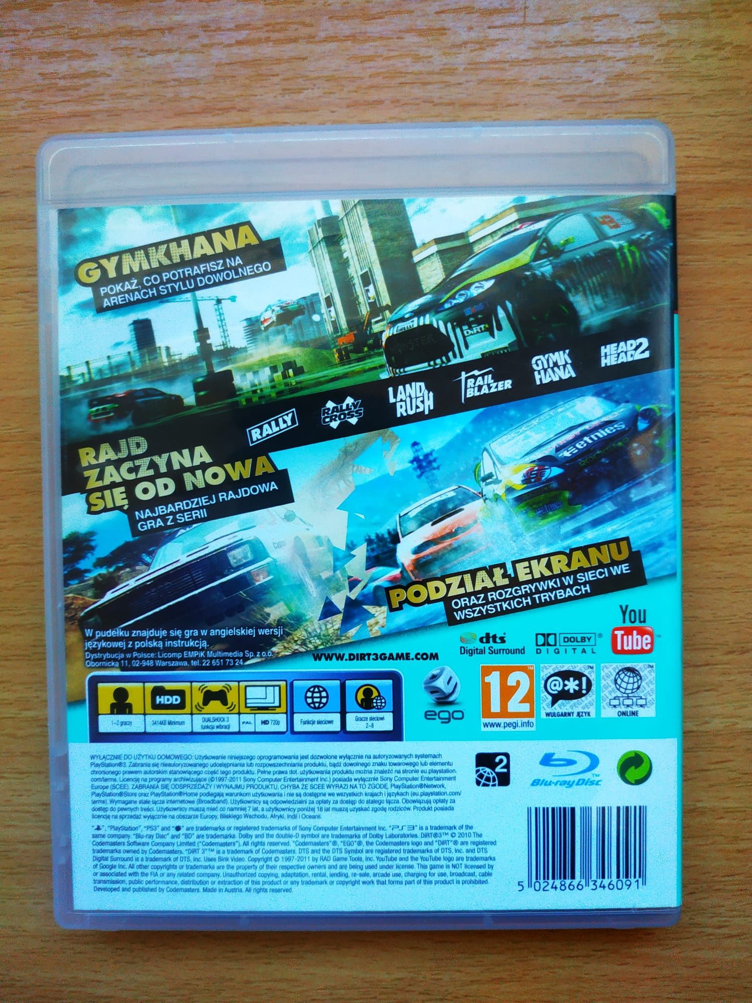Dirt3 ps3, stan bardzo dobry, możliwa wysyłka olx..