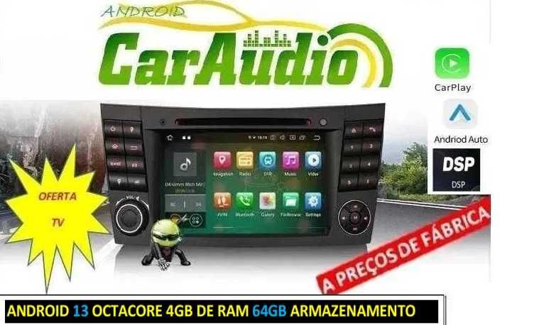 Auto-rádio 2 din android 14 64GB para Mercedes E220 w211 w219 w463
