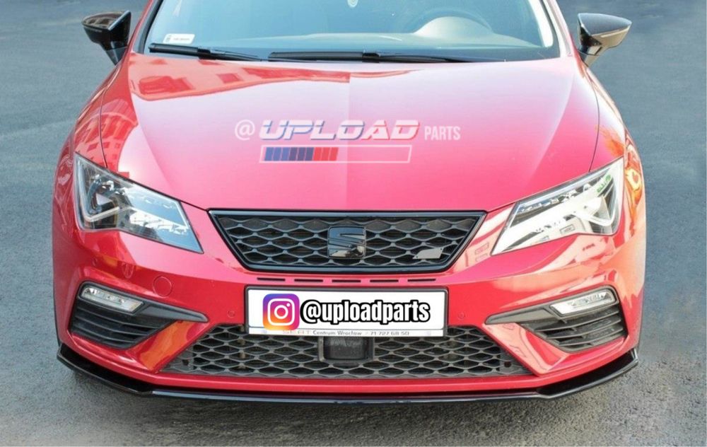 Seat Leon 5F Fr Lip Frontal Plastico Preto Brilhante