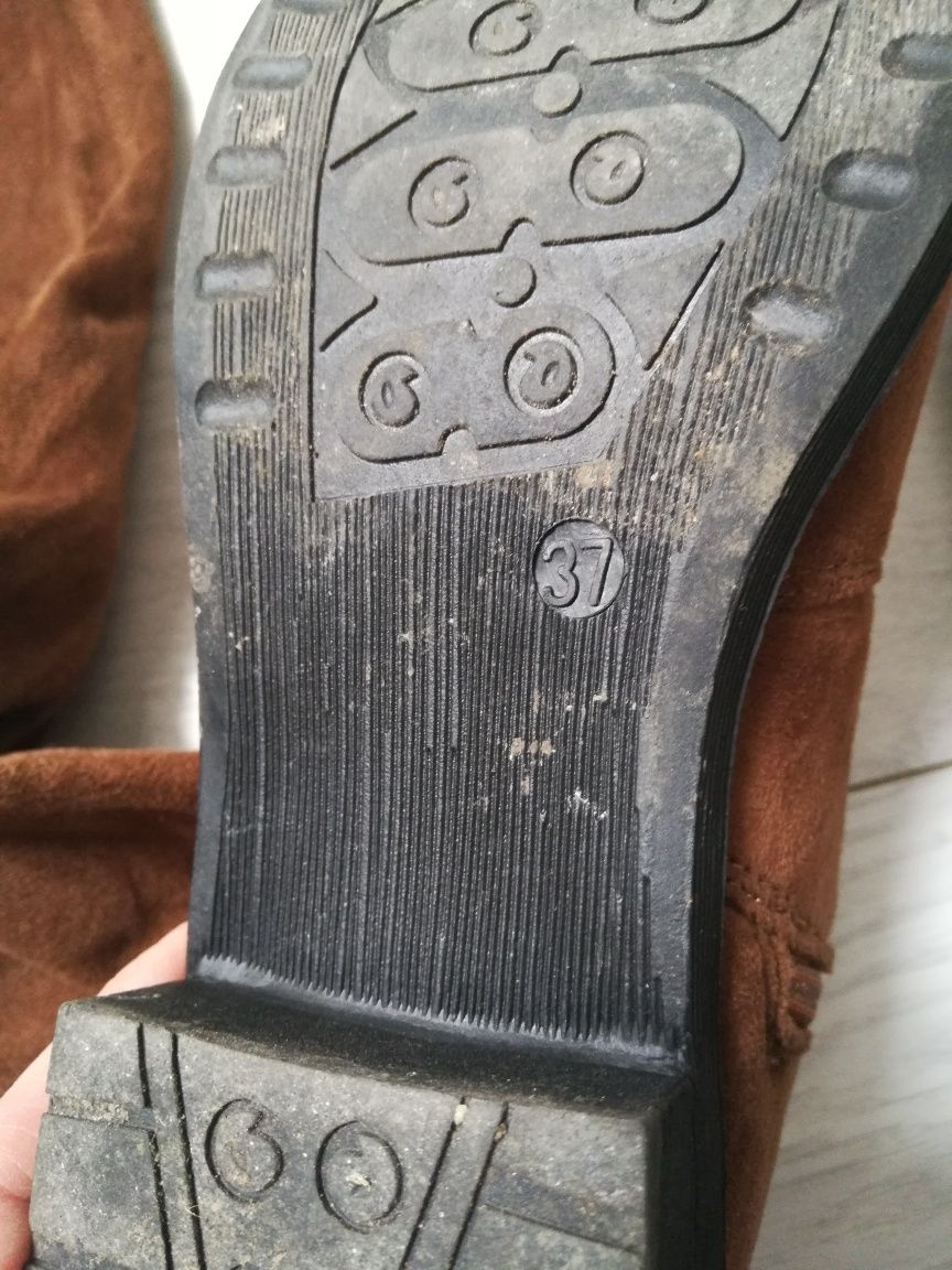 Kozaki camel /brązowe r 37 za kolano