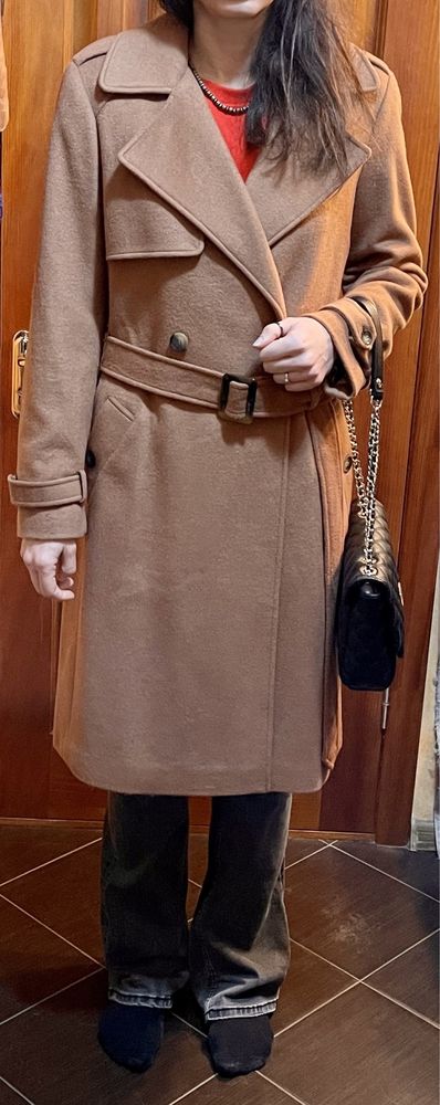 Новое пальто DKNY, 64% шерсть, р.40/L