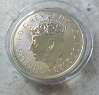 2 libras, prata 0.999, coroação Carlos III.