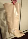 Kozaki botki cieliste nude 40 szpilki styl Givenchy