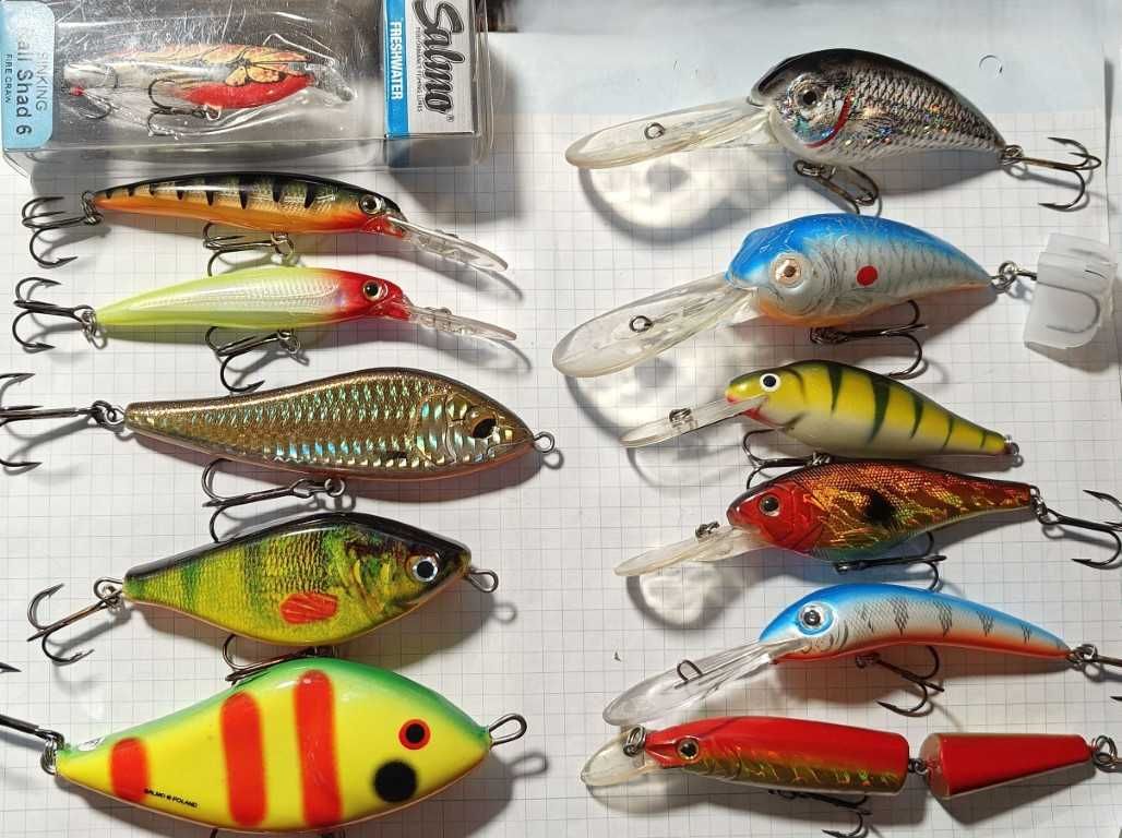 P. Zestaw woblerów i jerków Jaxon  salmo slider rapala mikado i inne