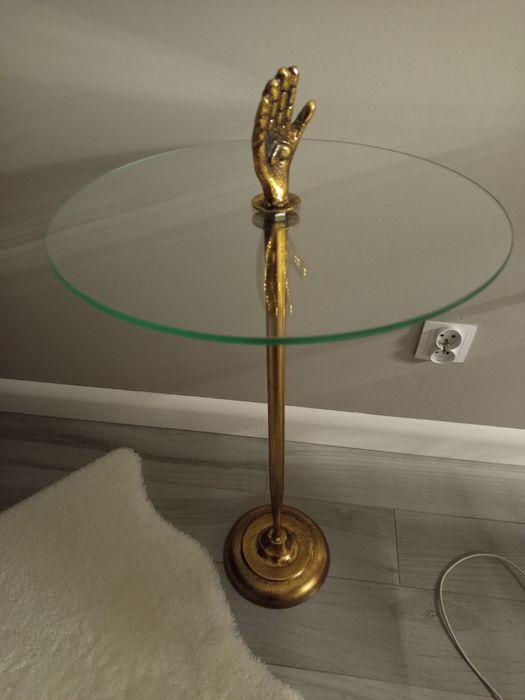 Stolik mały szklany blat