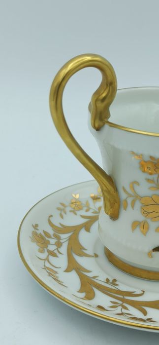 Porcelana OHC  OHASHI JAPONIA Złota Filiżanka Duo MOKKA Piękna