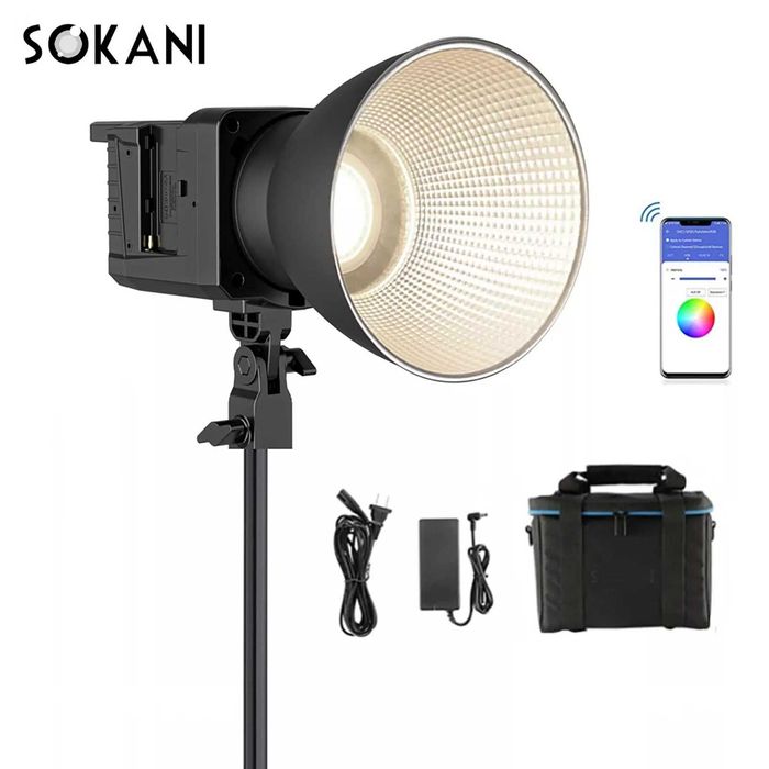 LED bicolor Sokani X100 100W c/ bolsa + 2 NP-F960 + 1 tripé