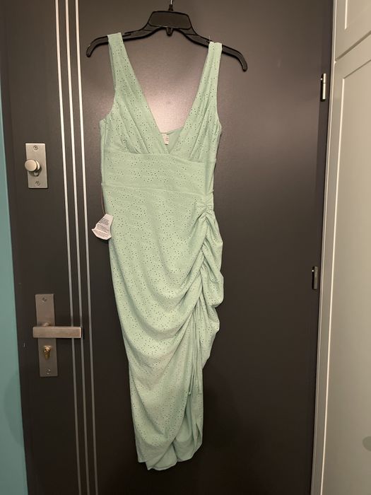 ASOS sukienka koktajlowa mietowa marszczenie nowa hit roz.38