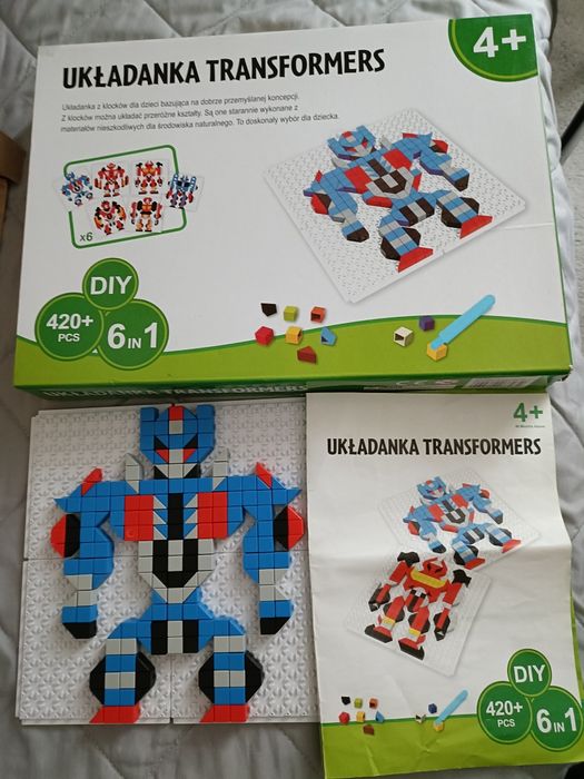 Układanka Transformers robot klocki konstrukcyjne 6in1