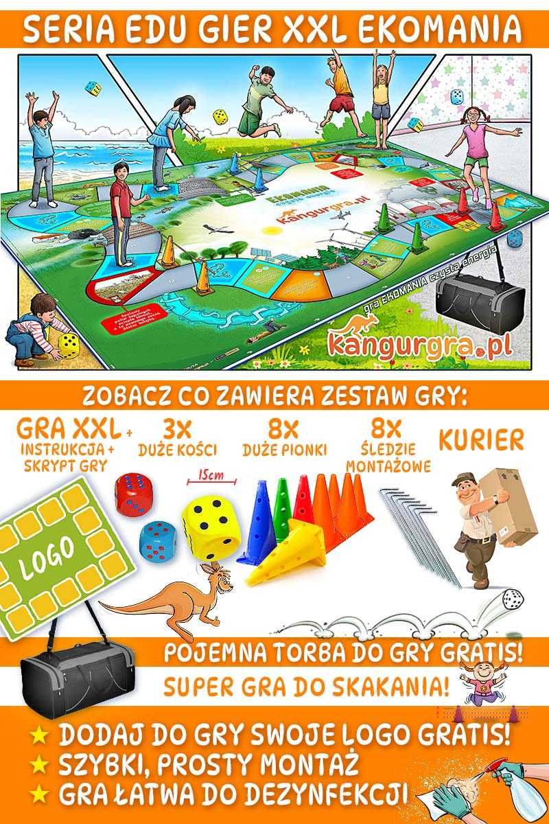 EKO GRA XXL dla DZIECI - EKOMANIA czysta energia 3 x 2 metra