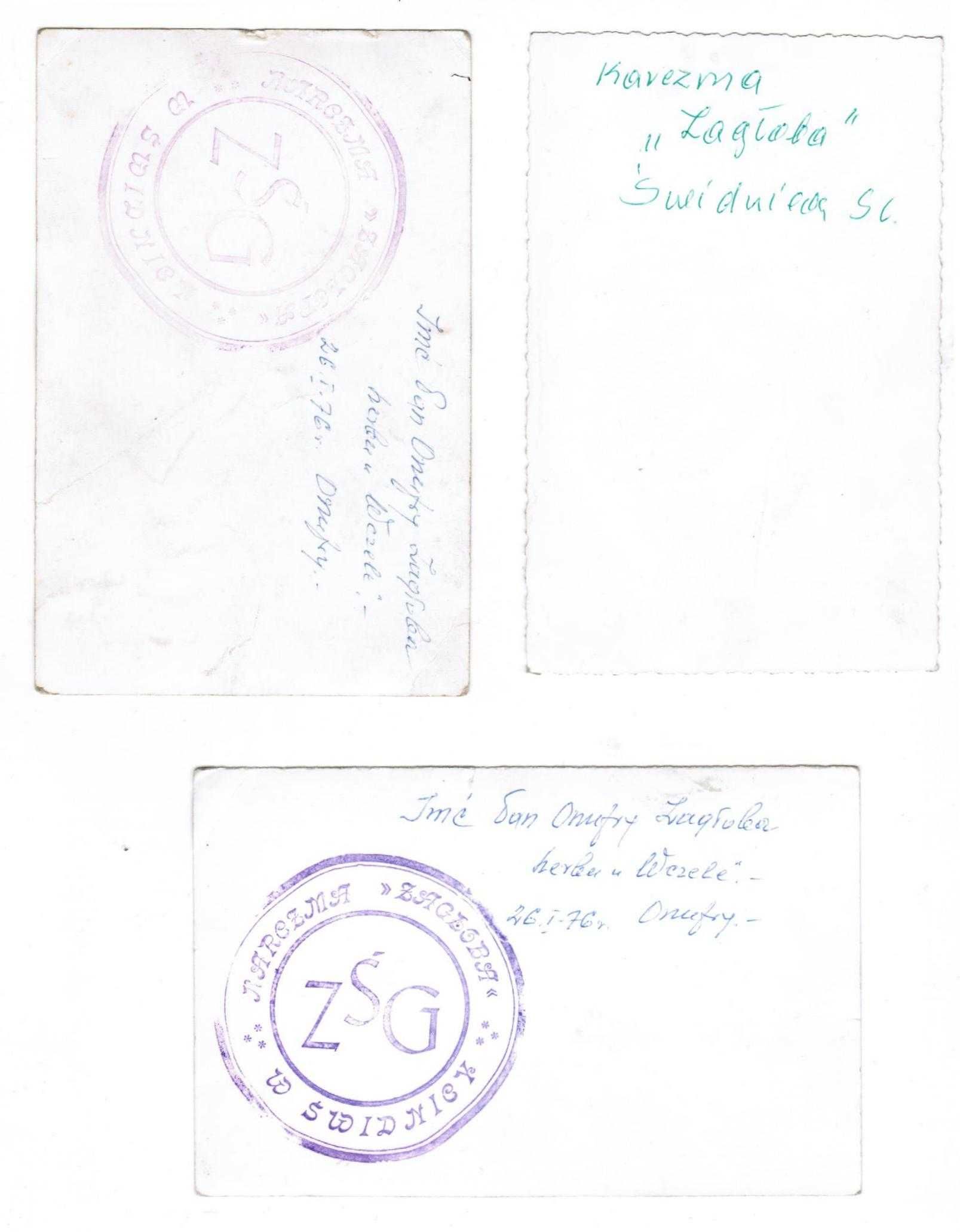 Świdnica Karczma Zagłoba 3 pocztówki z 1976 r.