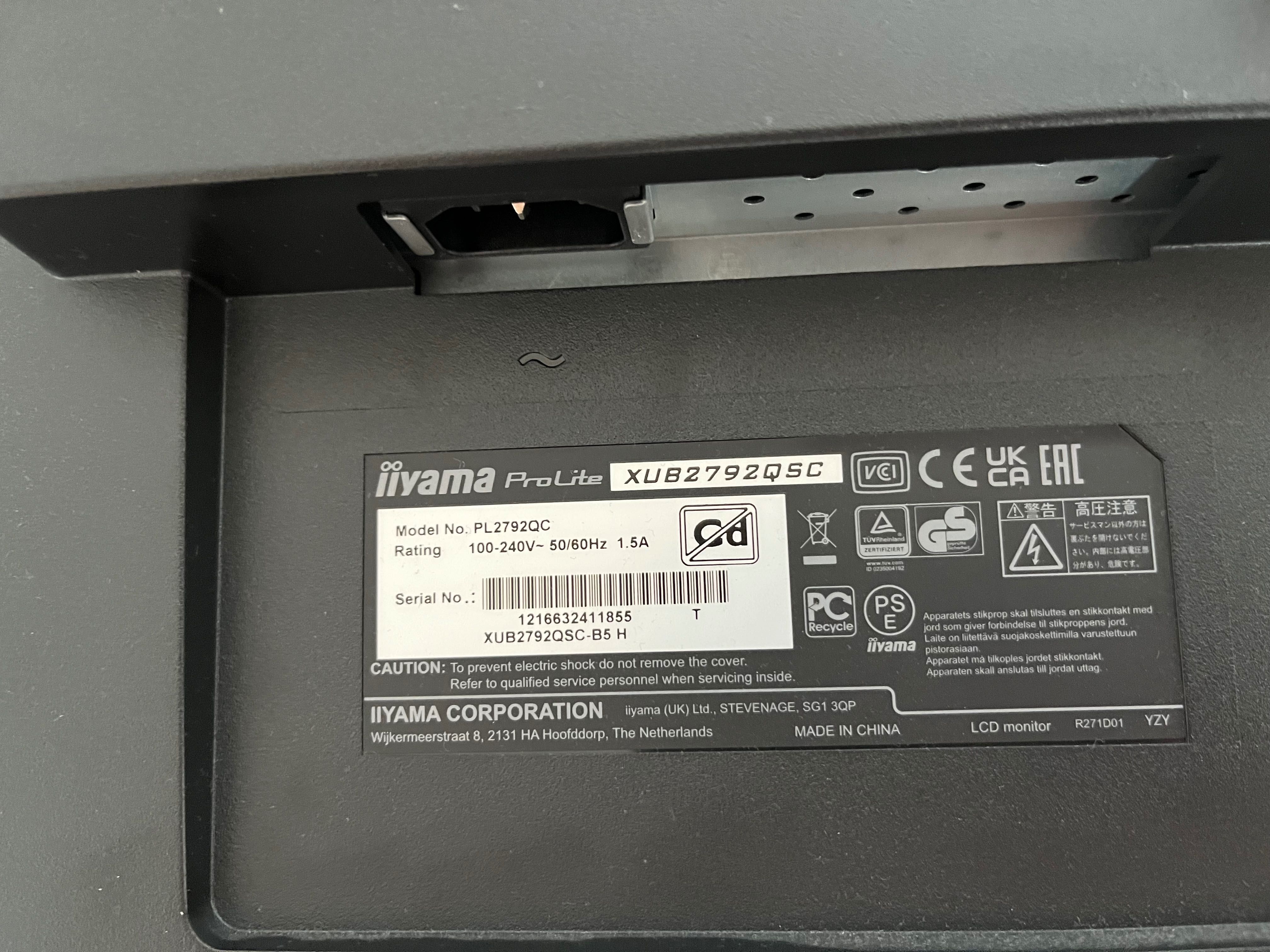 Monitor LED 27 cali Iiyama ProLite XUB2792QSC-B5