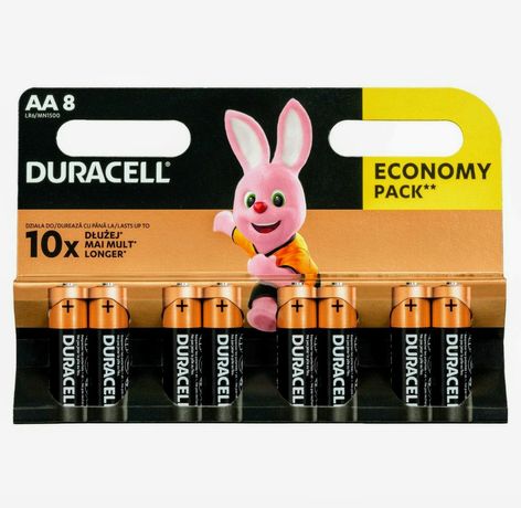 Baterie Duracell AA (R6) 8 szt.
Cena 15 zł.