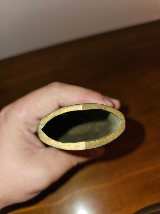 Pequeno vaso cloisonné em latão e esmalte – arte oriental decorativa