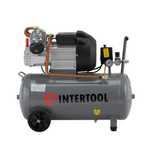 Компрессор 50 л, 3 кВт, 220 В, 10 атм, 420 л/мин INTERTOOL PT-0007