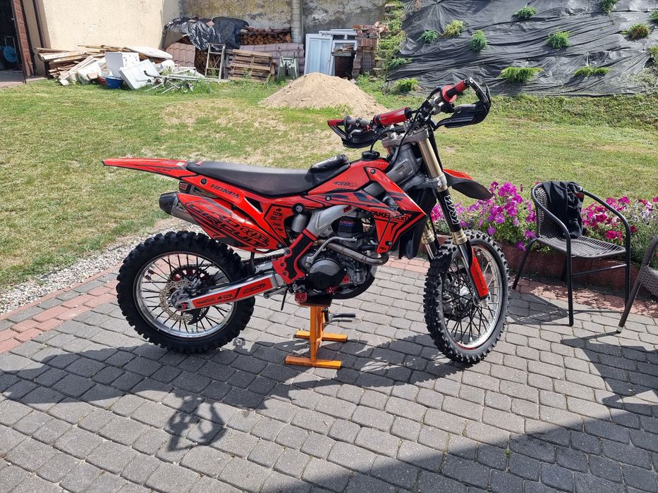 Honda crf 450 pełen ukald wydechowy