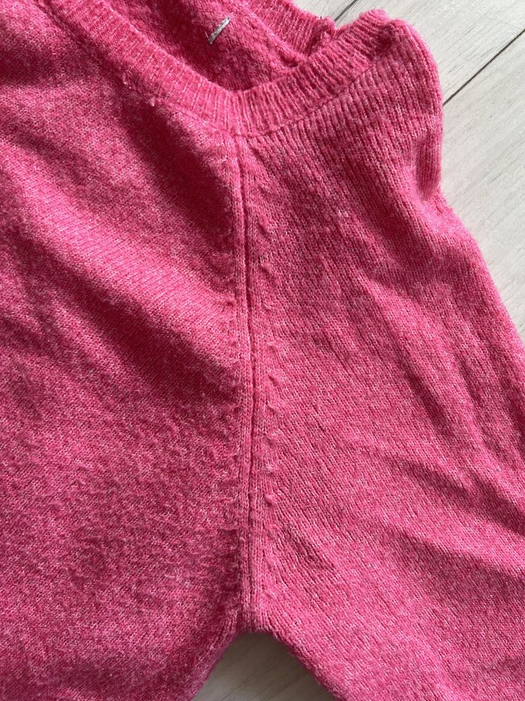 Sweter różowy damski sweterek
