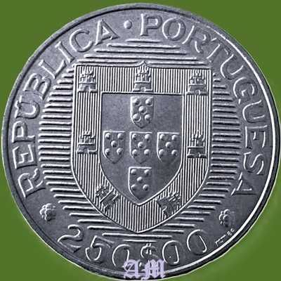 Portugal Moedas 250$ escudos Conferência Mundial de Pescas FAO PROOF