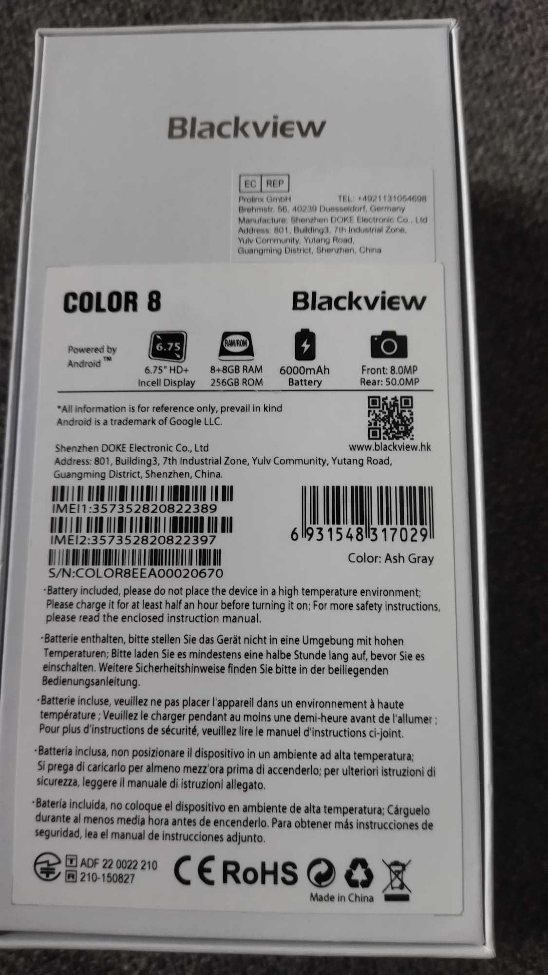 Smartfon BLACKVIEW COLOR 8 na gwarancji