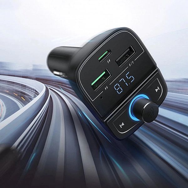 Ugreen Transmiter Fm Bluetooth 5.0 ładowarka samochodowa Mp3/3x Usb Tf