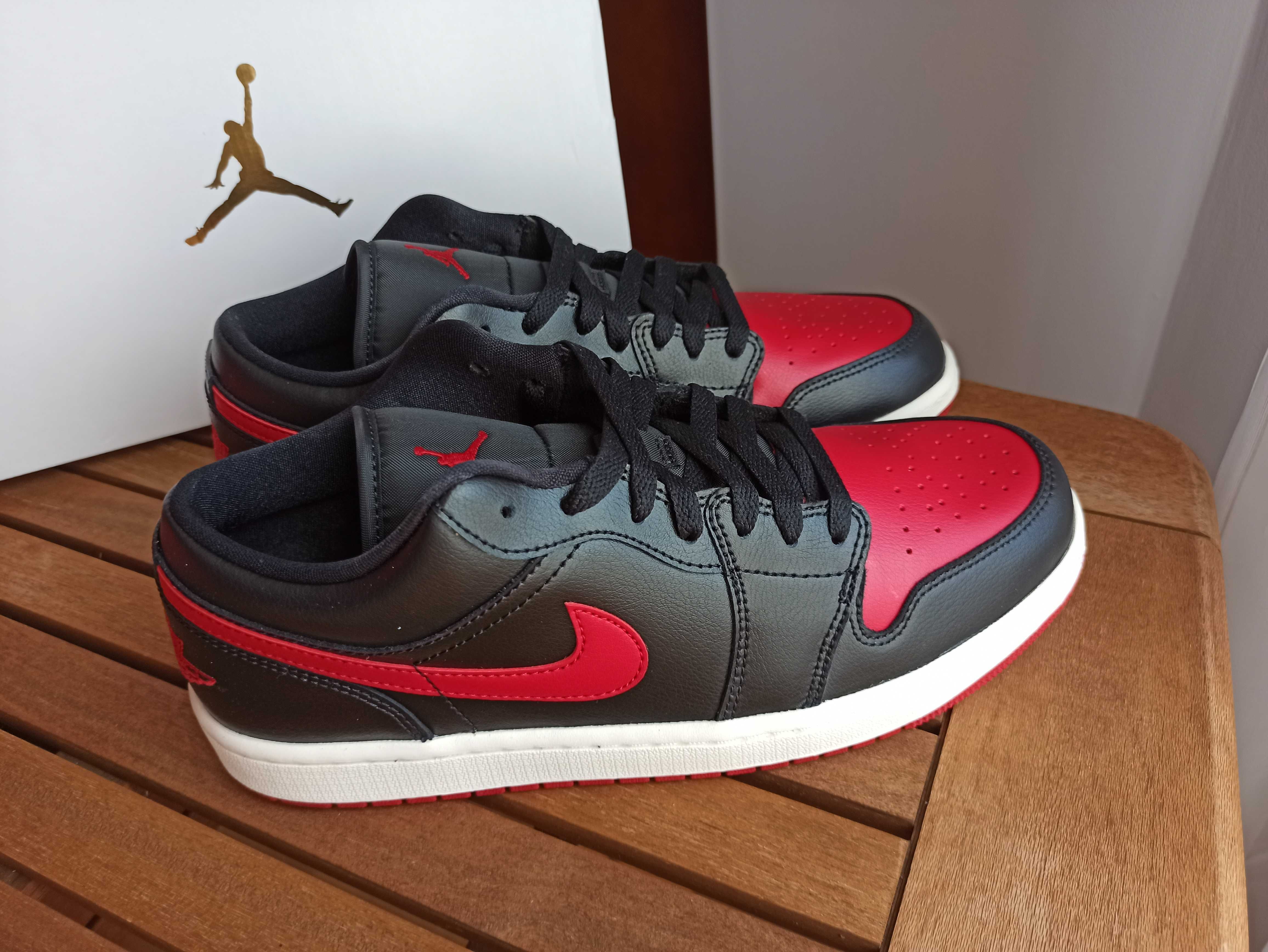 (r. 43 - 28 cm) Nike Air Jordan 1 Low Bred Sail DC0774,-061