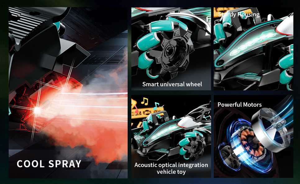 ТОП 25! Гоночна дріфт машинка 4х4 радіокерована,датчікЖестівСпецефекти