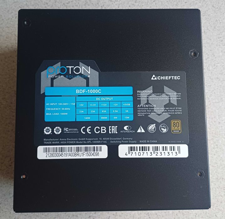 Zasilacz Chieftec PROTON 1000W (BDF-1000C)