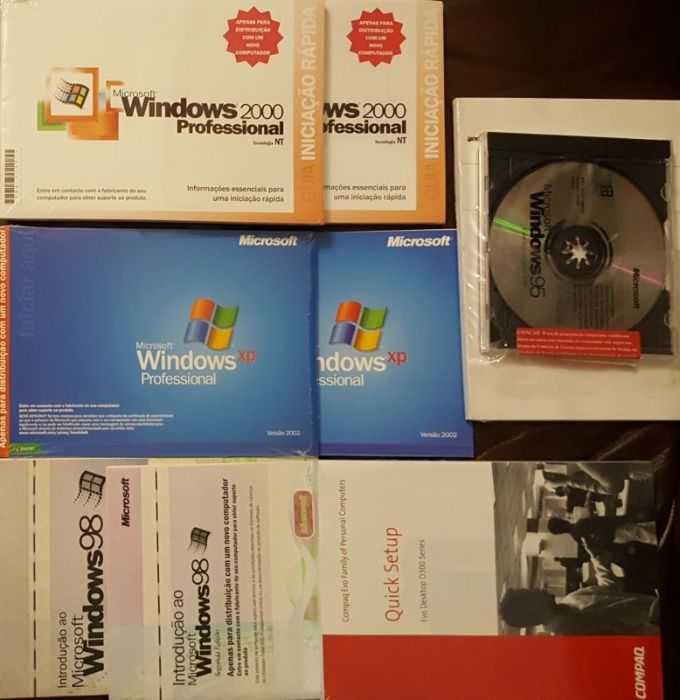 Portáteis Sony e HP, Computadores de secretária e Software vintage