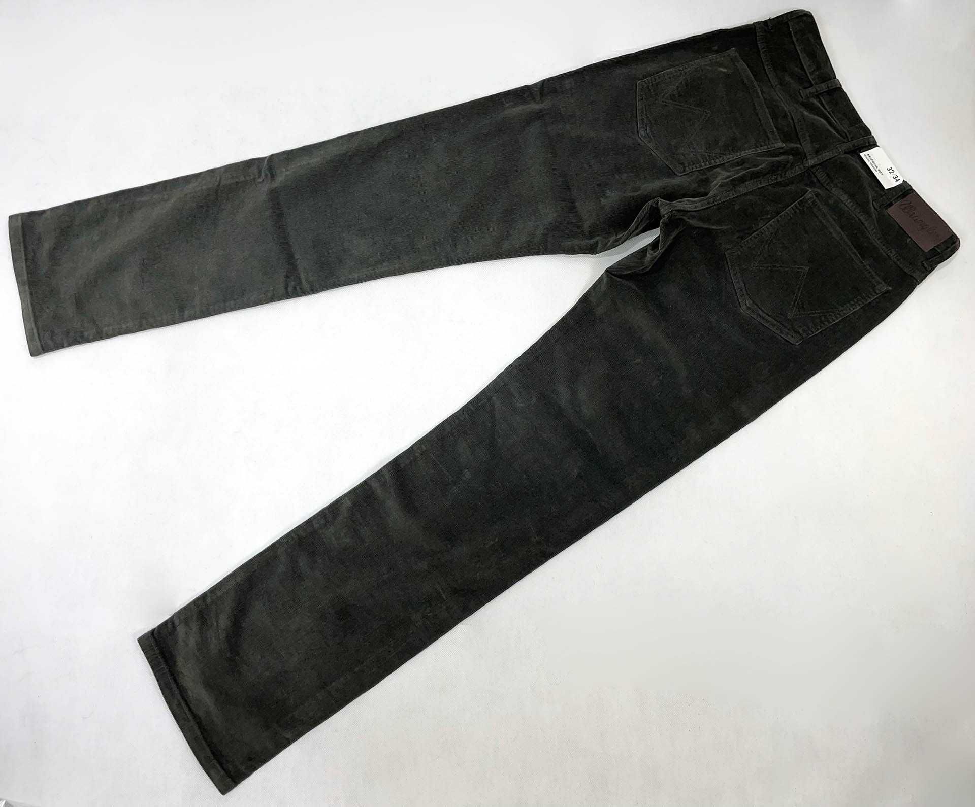 Spodnie męskie sztruks Wrangler Arizona Moss Green W33 L34