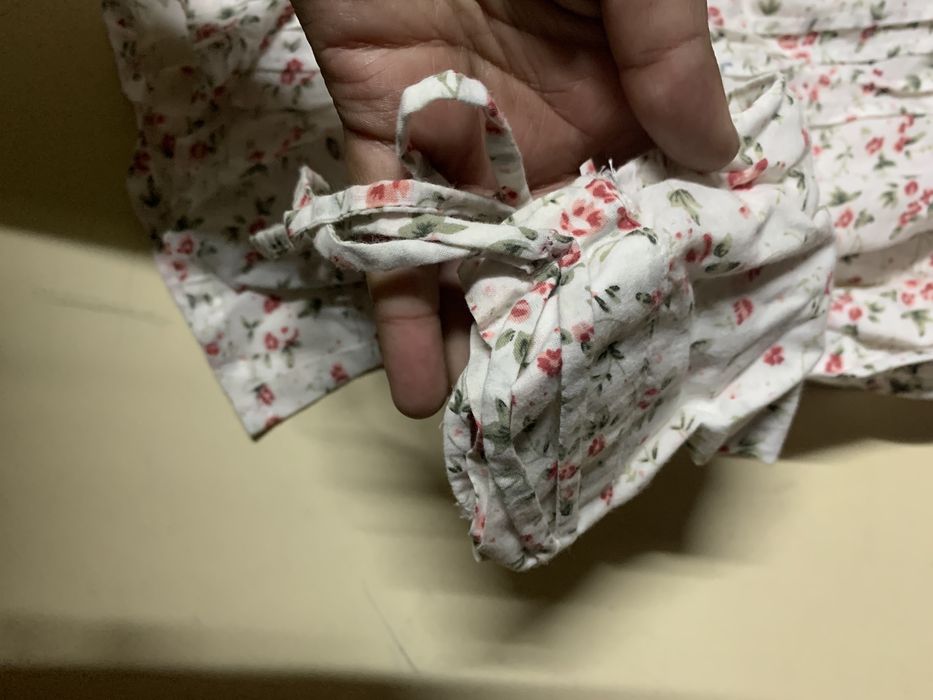 Camisa criança rapariga “Lefties” 12 anos bege padrão floral