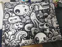 Podkładka La Onda RIZZ x NACHOCUSTOMZ Doodles 49x49x3.5 - jak nowa!