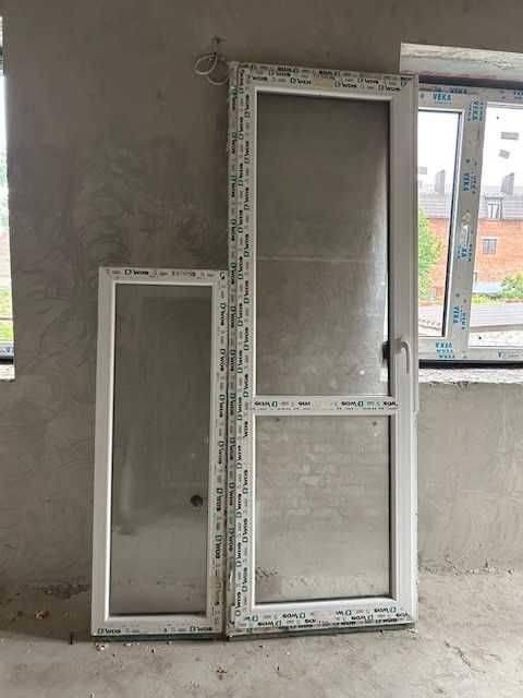 Продам нові металопластикові двері + вікно демонтовані в новобудові