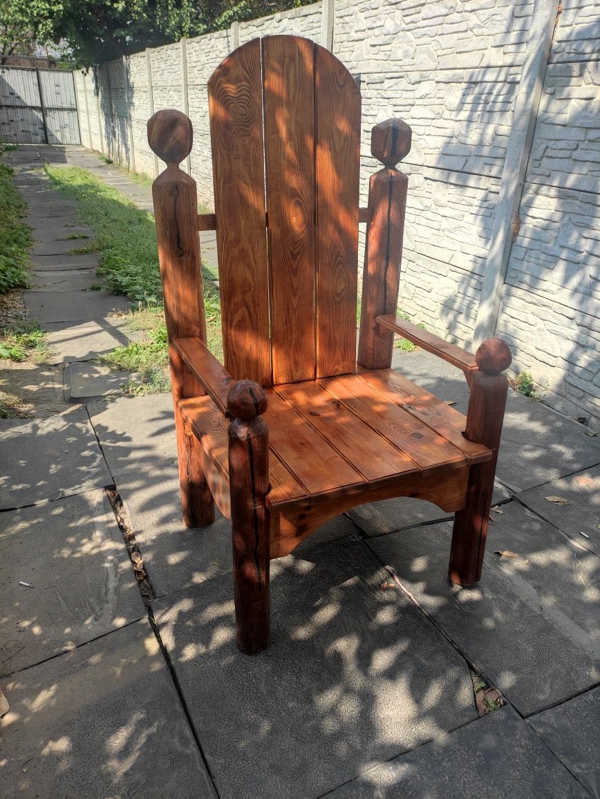 Кресло ручной работы, трон, деревянные изделия