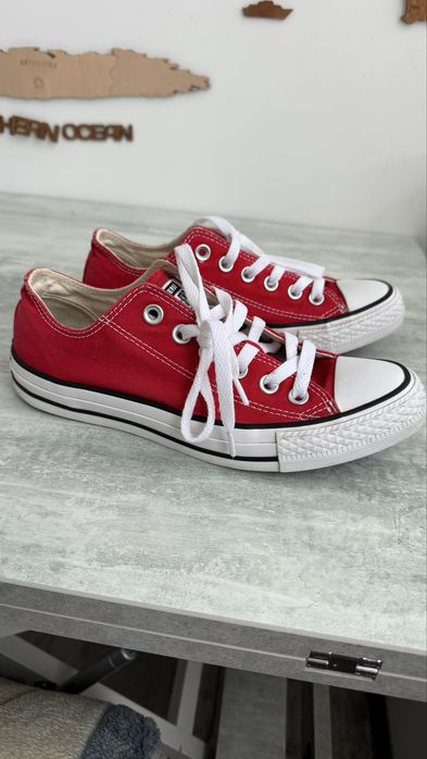 Кеди Converse червоні 37р. (6.5, стопа 23.5)