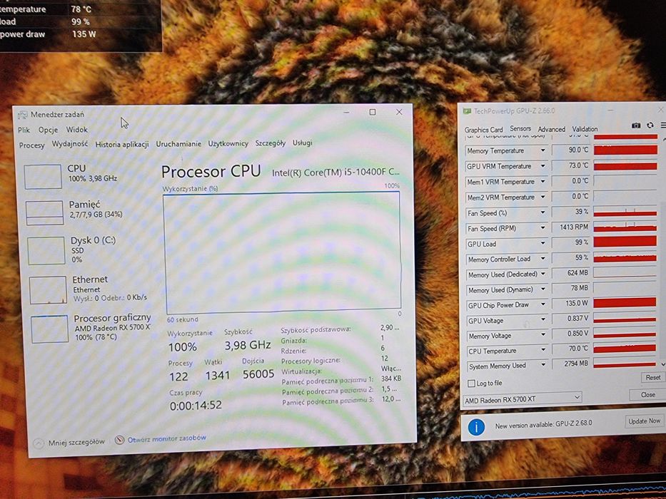 Komputer i5 10400f RX 5700XT
