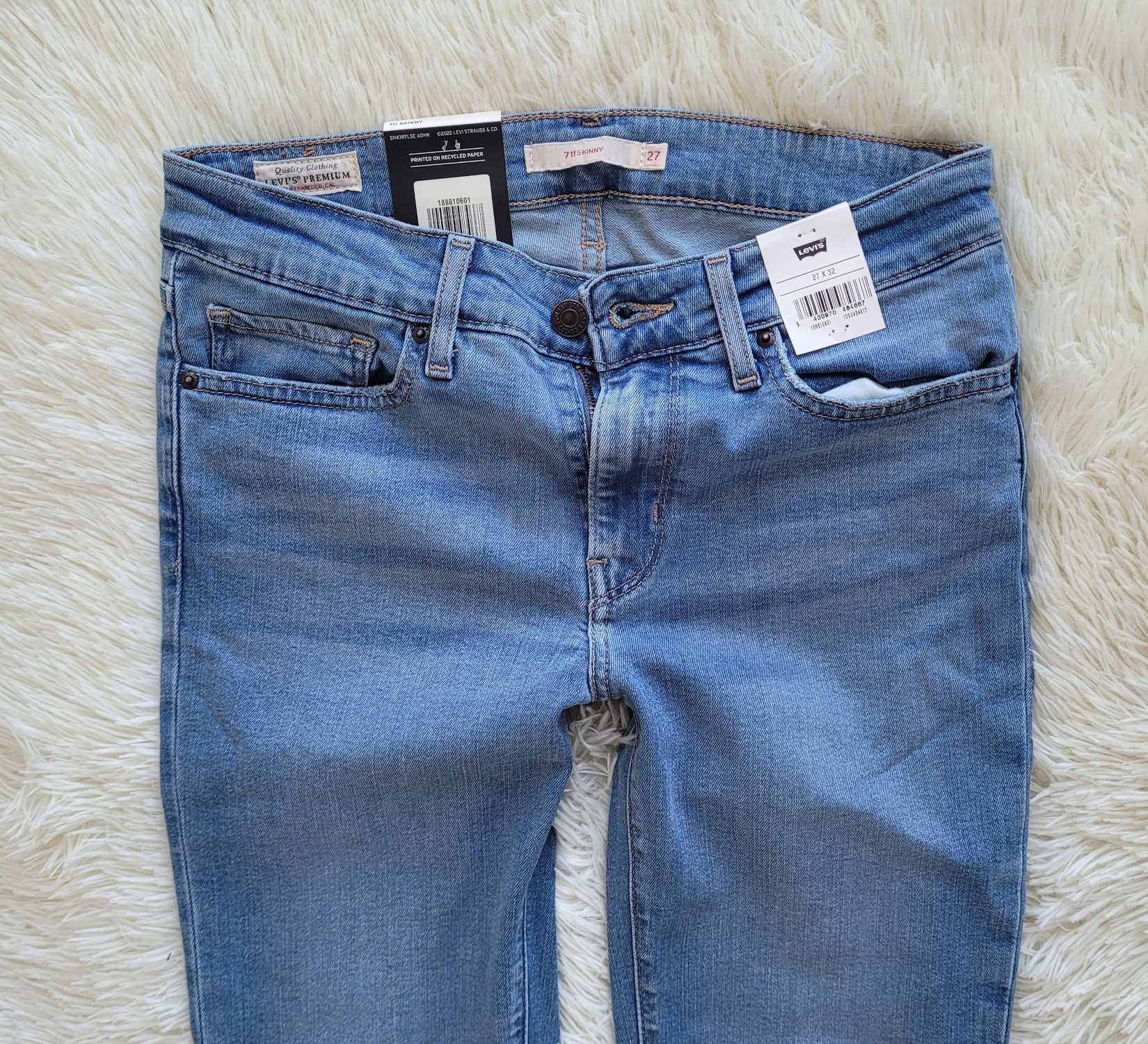 rurki Levi's 711 Skinny W27 L32 27x32 Premium 36/S