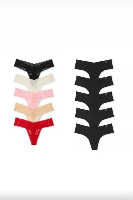 Набір трусиків мереживних безшовних Victoria’s Secret жіночих м л хл