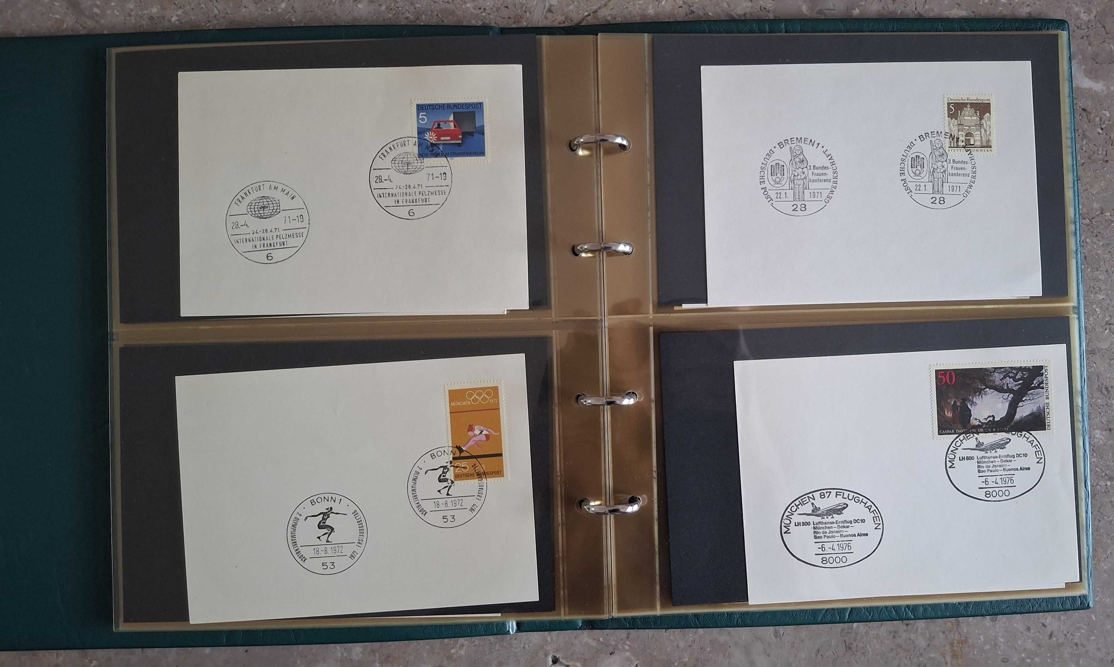 Album com 40 postais novos e selados da Alemanha