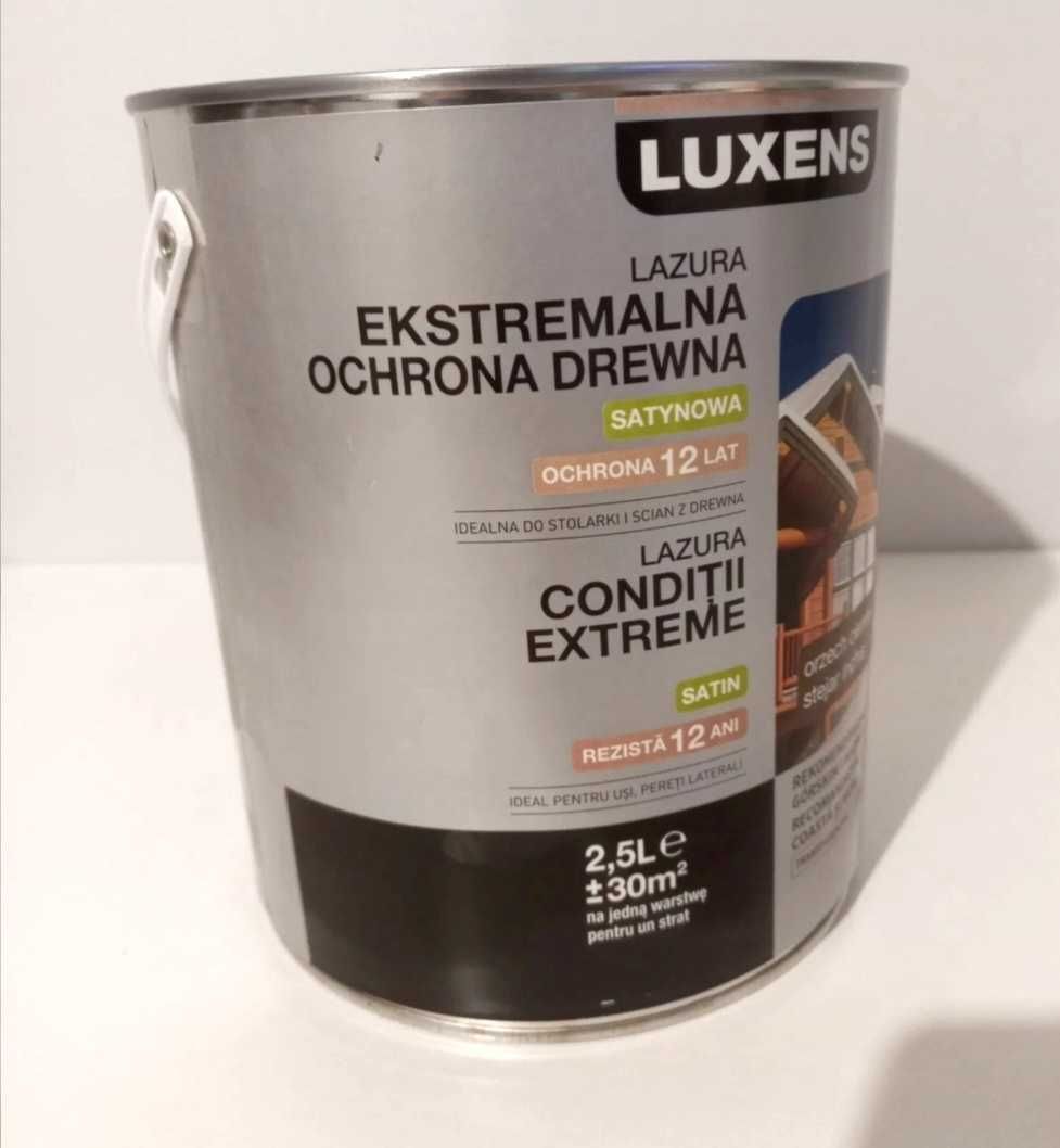 Lazura do drewna Ekstramalne warunki 2.5l Orzech ciemny Luxens