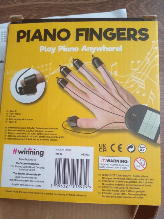 "Piano Fingers" музичні рукавички