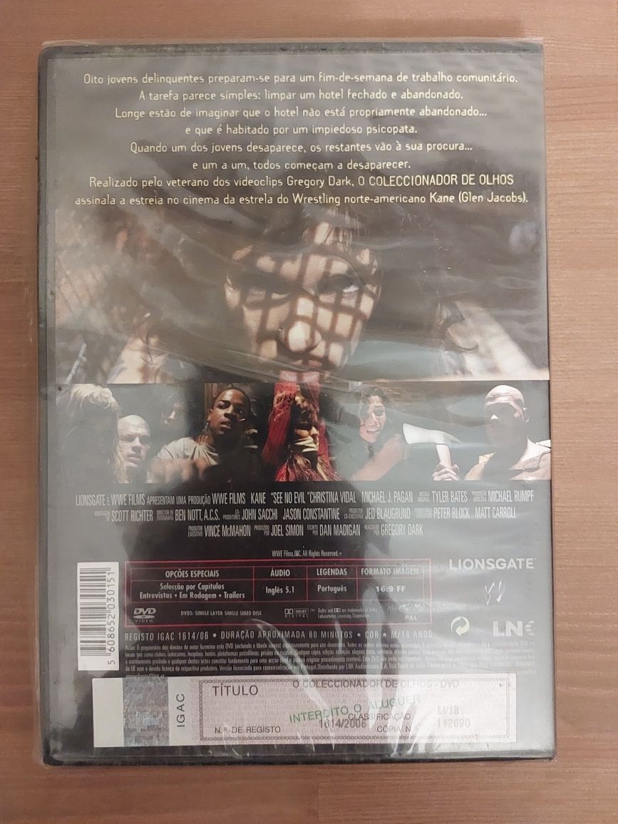 DVD NOVO e SELADO - " Coleccionador de Olhos " 2006
