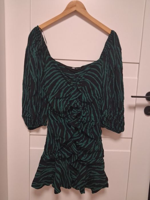 Zara sukienka damska wzorzysta mini L