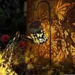 Lampka solarna do ogrodu wbijana LED metalowa konewka 73 cm 2szt