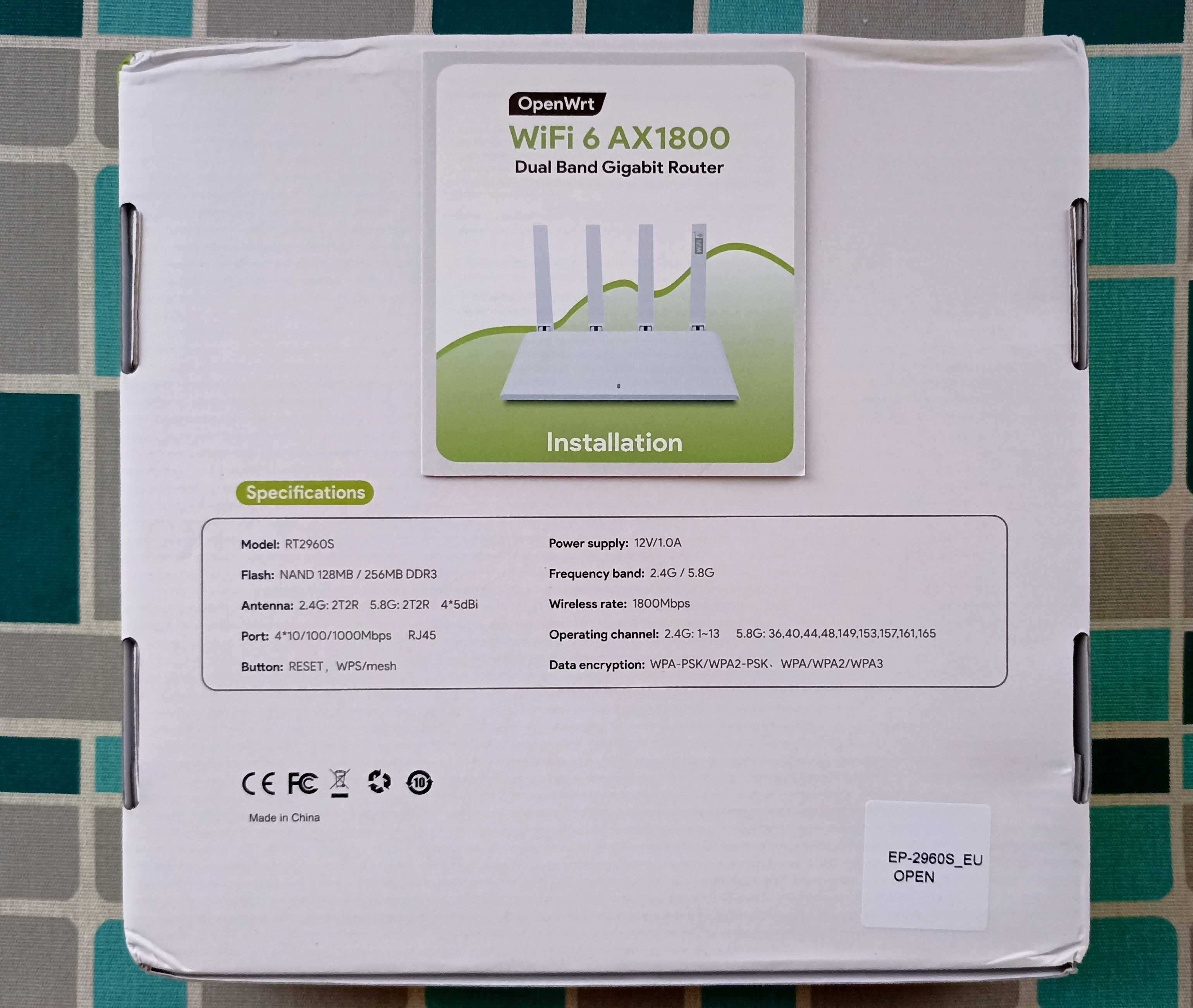 Новий роутер EDUP AX1800 Gigabit WiFi6 OpenWRT